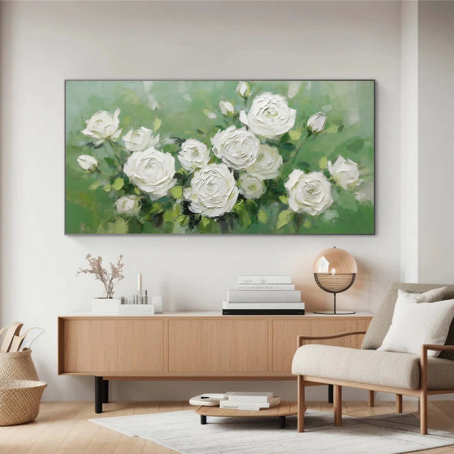 Abstract Flower And Tree Textured Canvas Art  #MF164