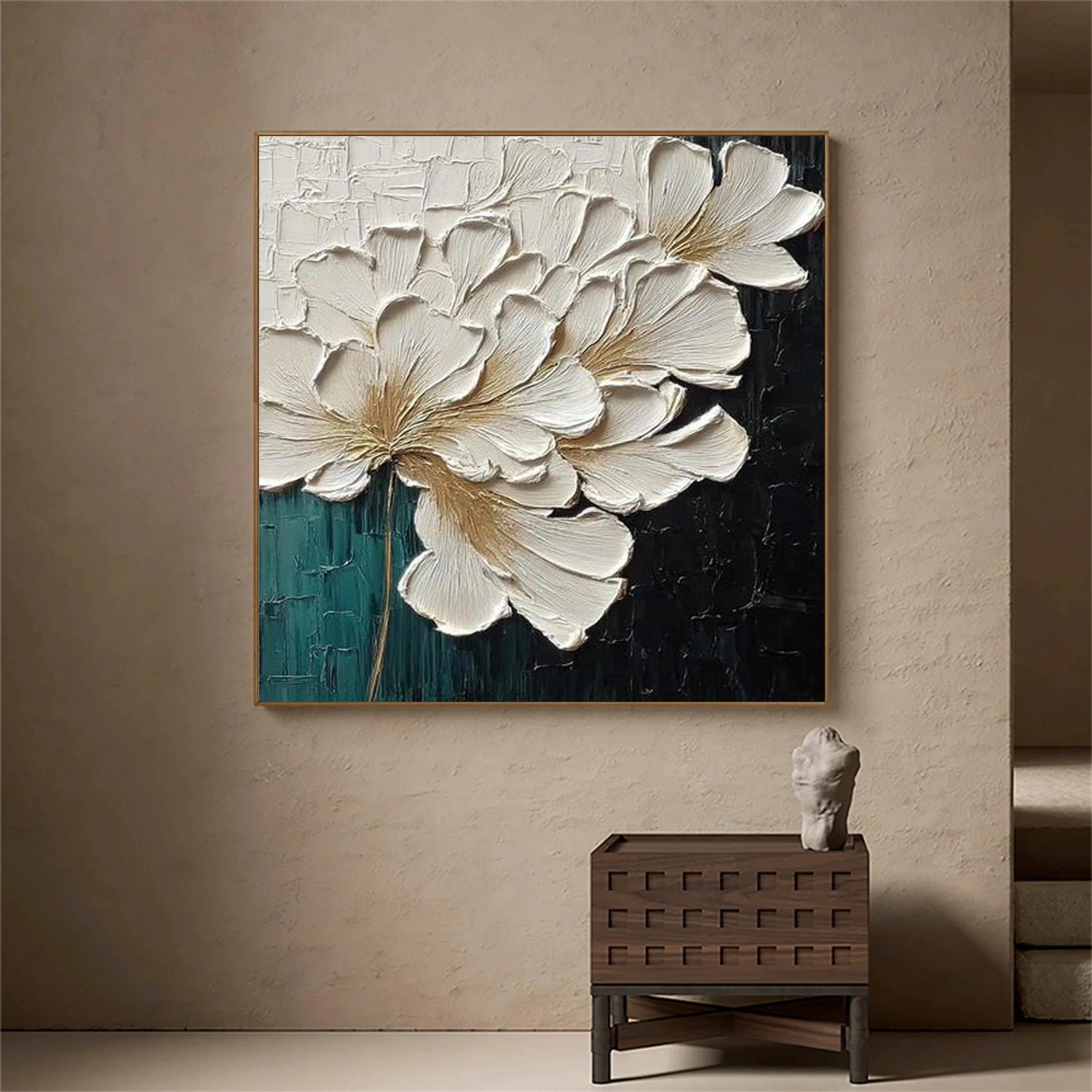 Abstract Flower And Tree Textured Canvas Art #MF186