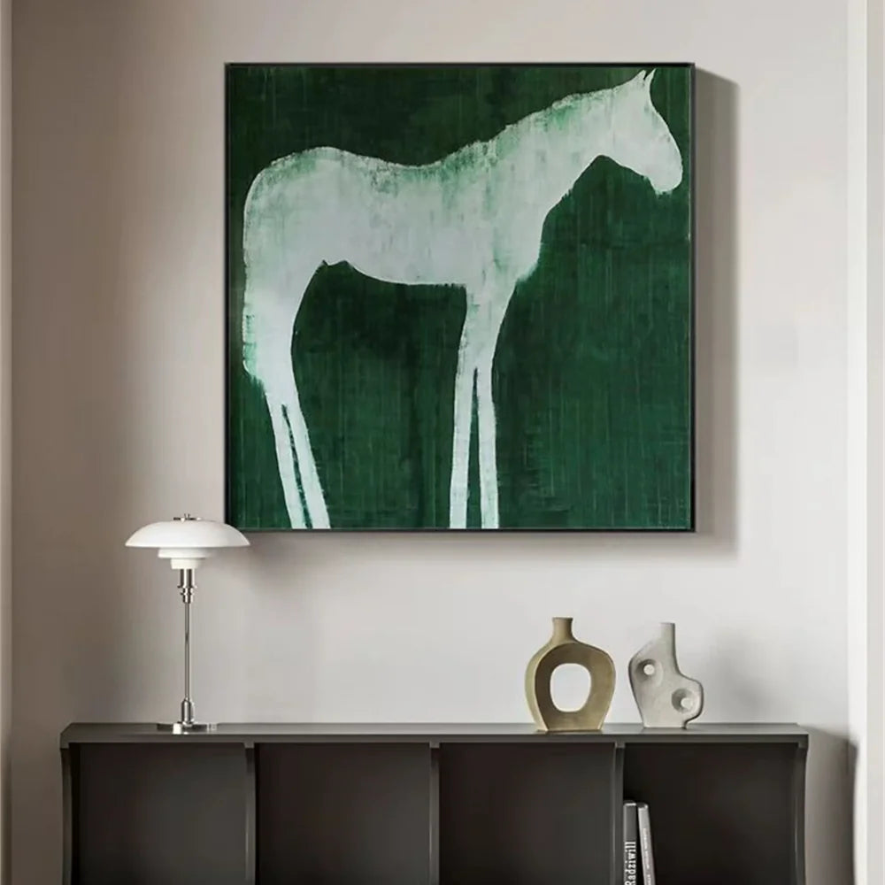 Abstract Animal Horse Canvas Art #DW048