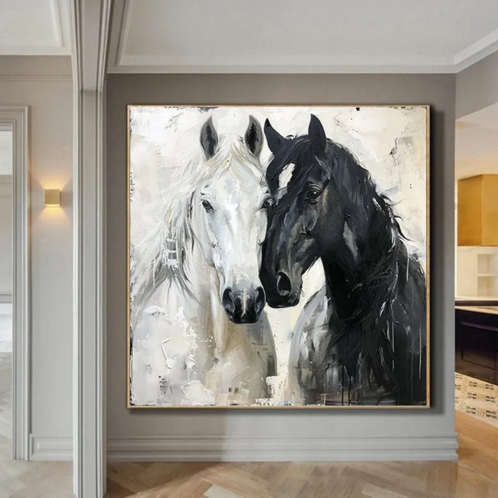 Abstract Animal Horse Canvas Art # DW054