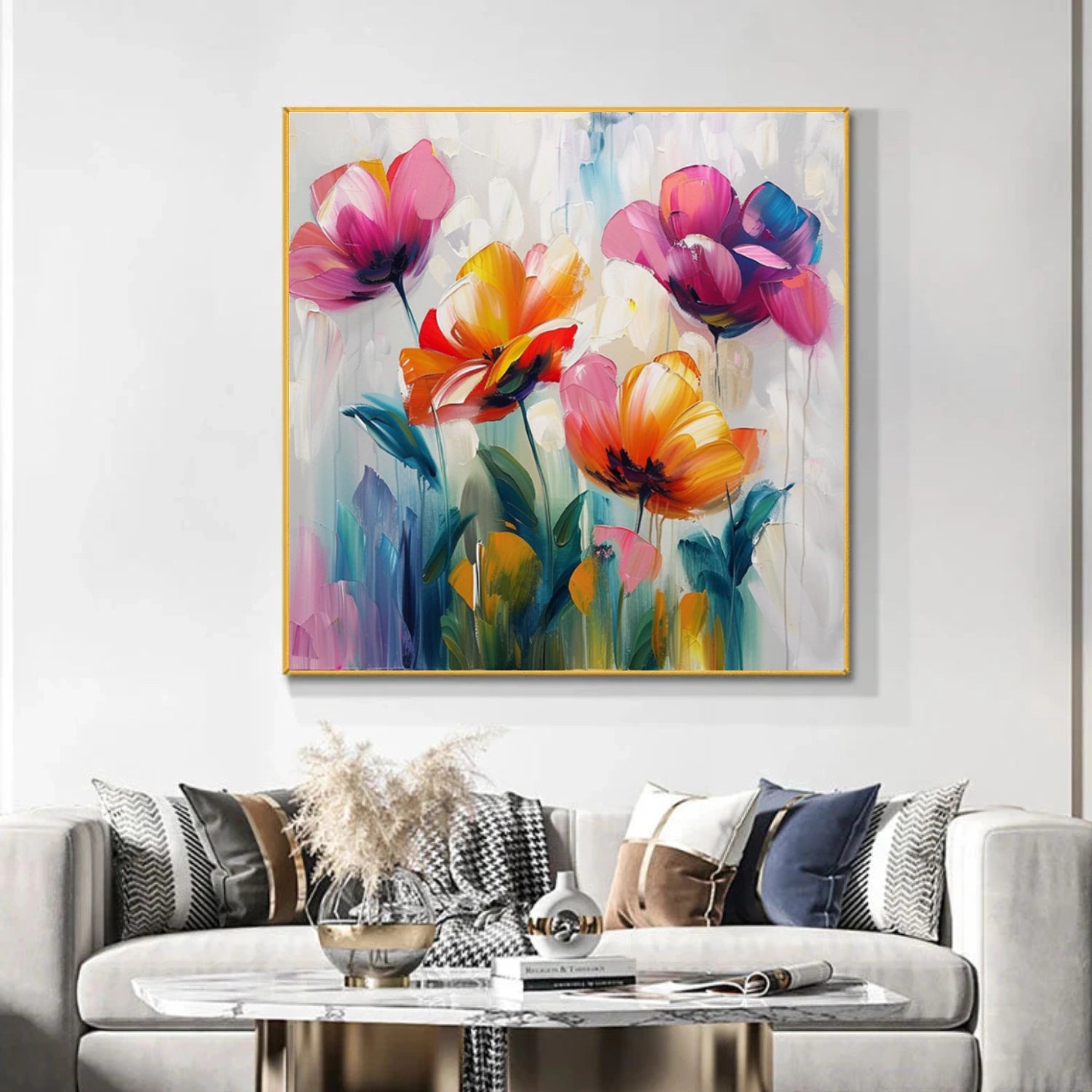 Abstract Flower And Tree Canvas Art  #MF156