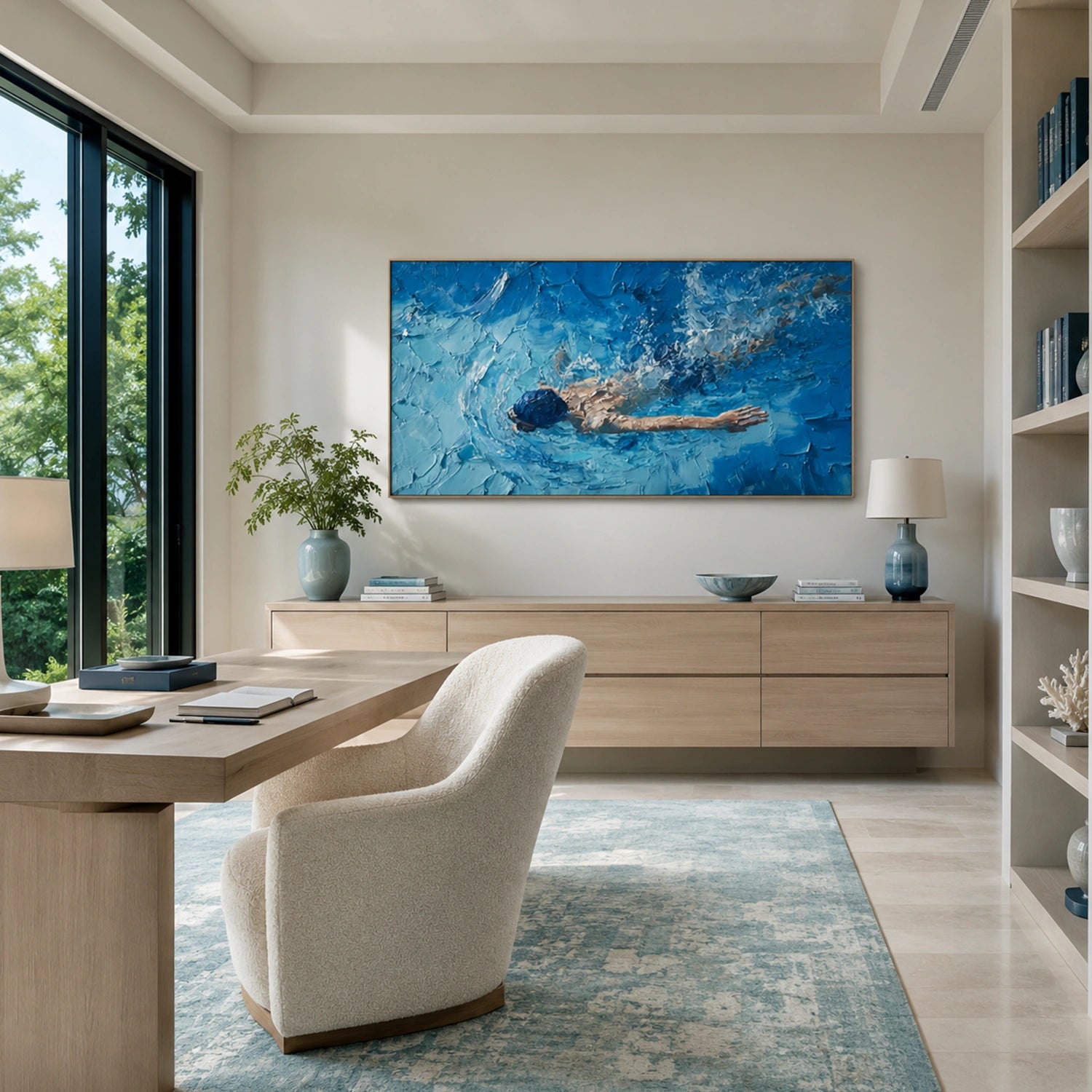 Swimming Sport Canvas Painting #PB098