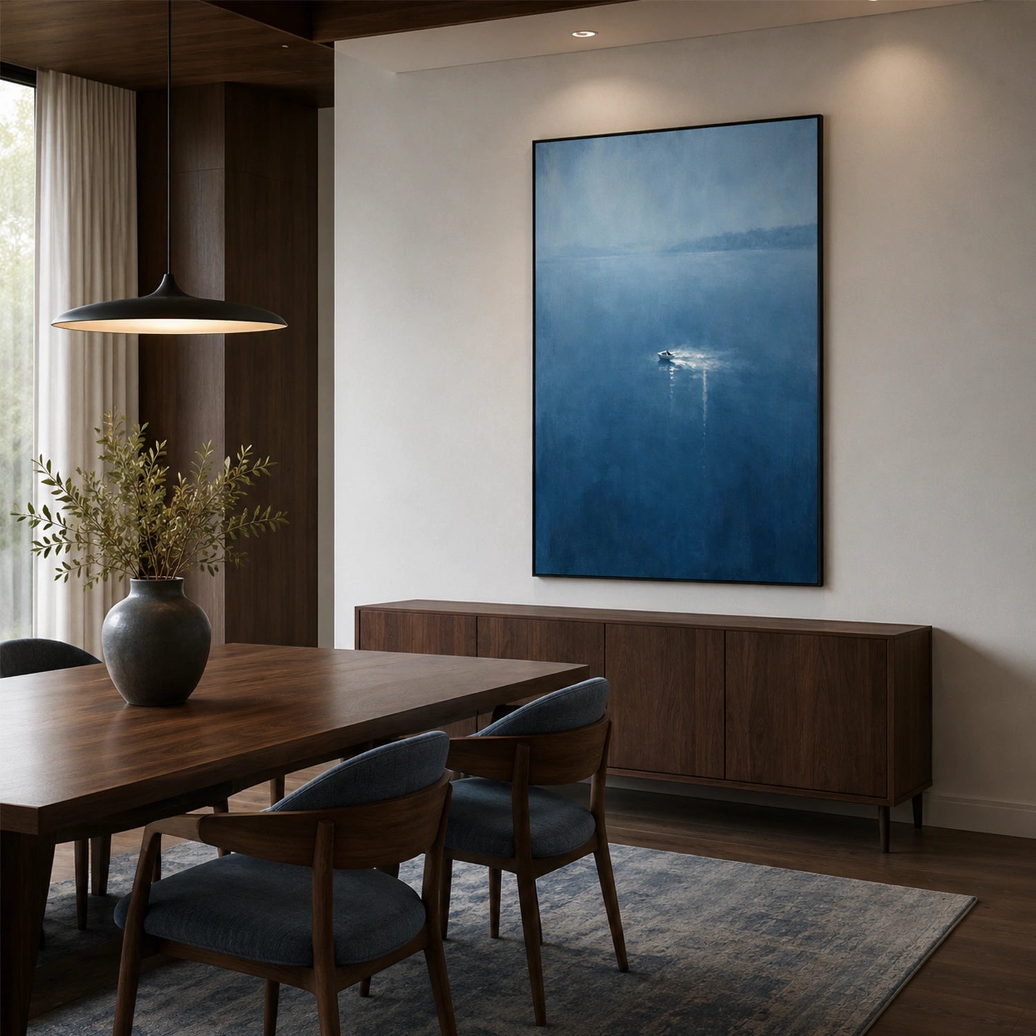 Abstract Ocean And Sky Canvas Art #OC217