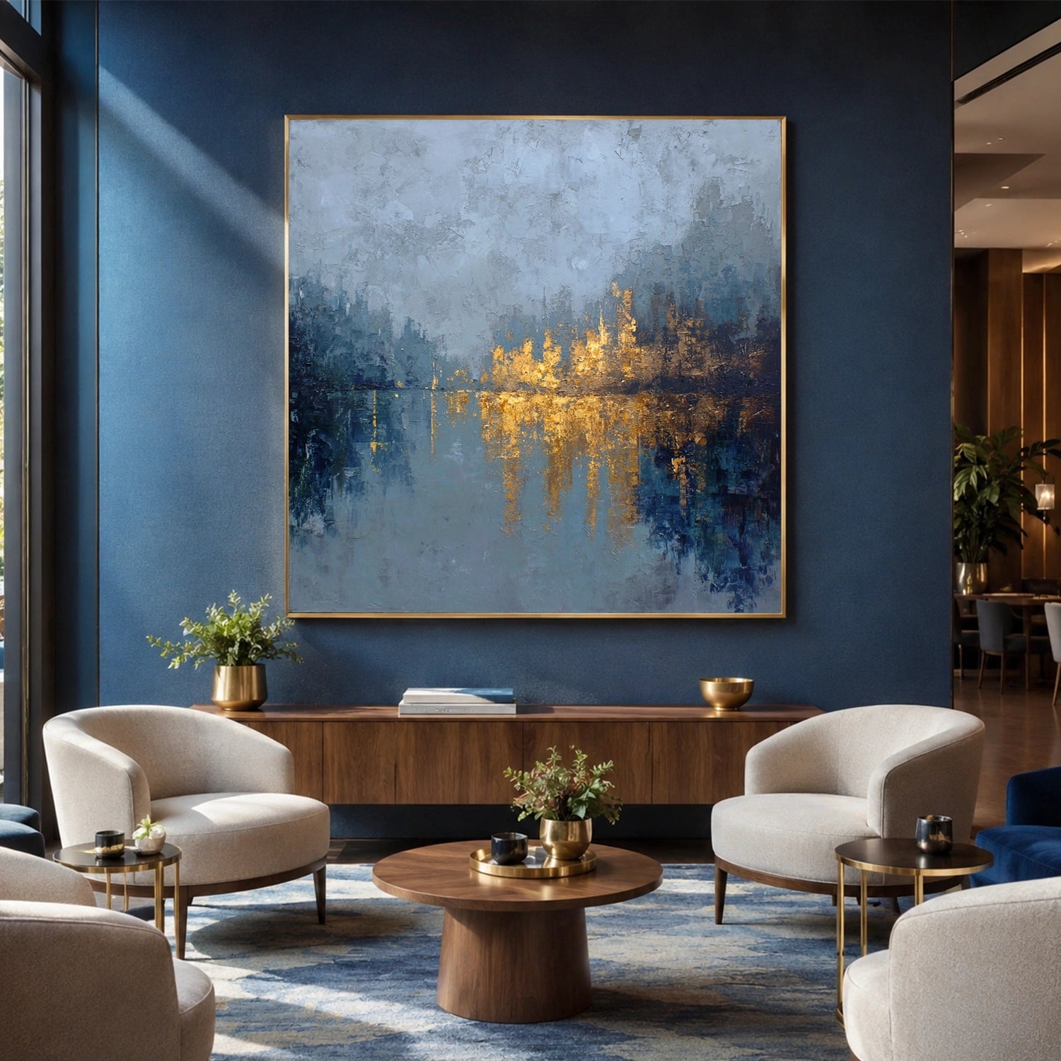 Abstract Ocean And Sky Canvas Art #OC201
