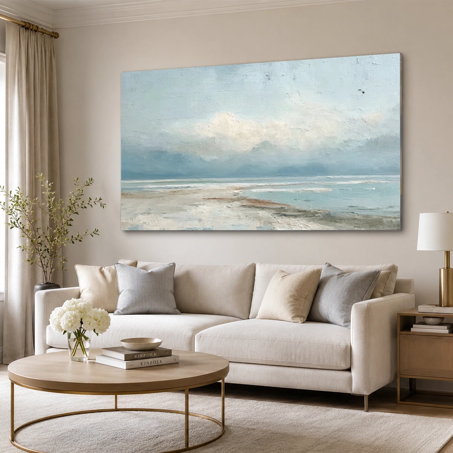 Abstract Ocean And Sky Canvas Art #OC209