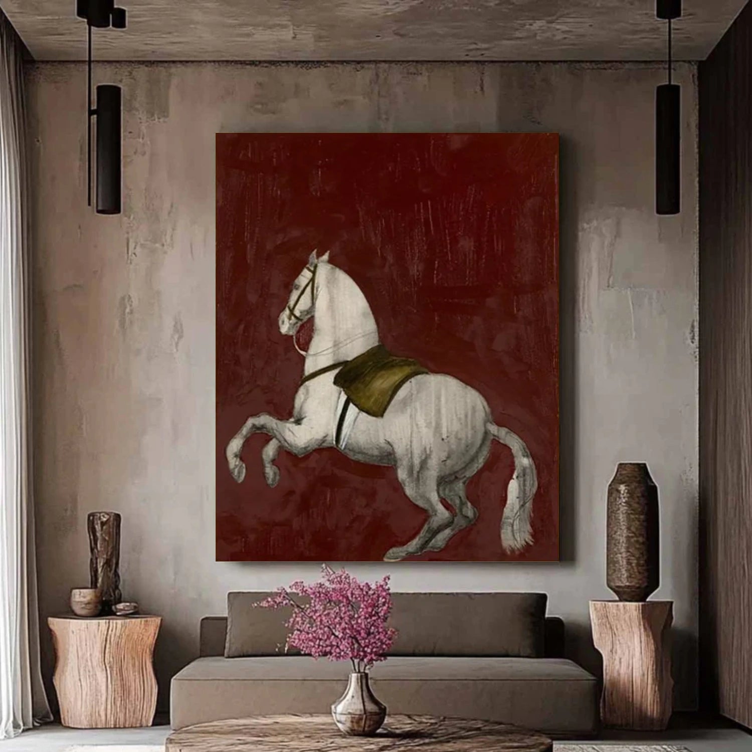 Abstract Animal Horse Canvas Art #DW081