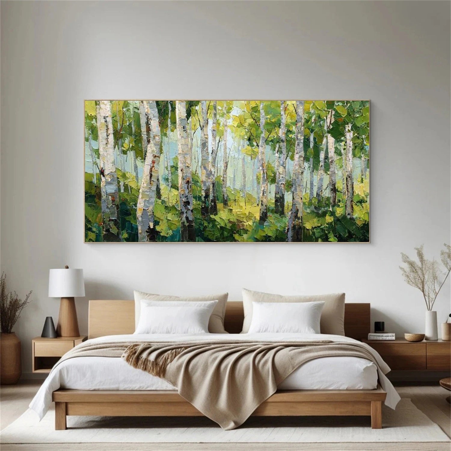 Abstract Flower And Tree Textured Canvas Art #MF172