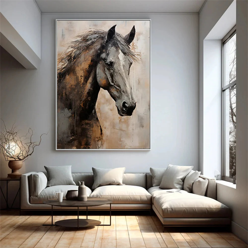 Abstract Animal Horse Canvas Art #DW003