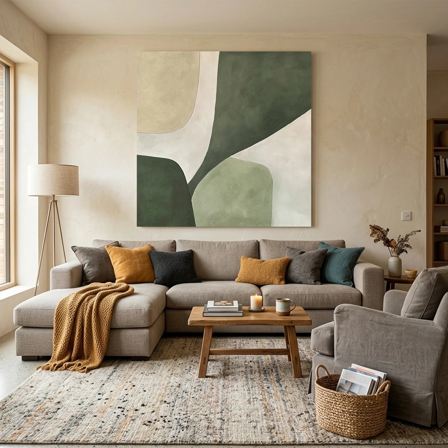Green Minimalist Canvas Art #WM158