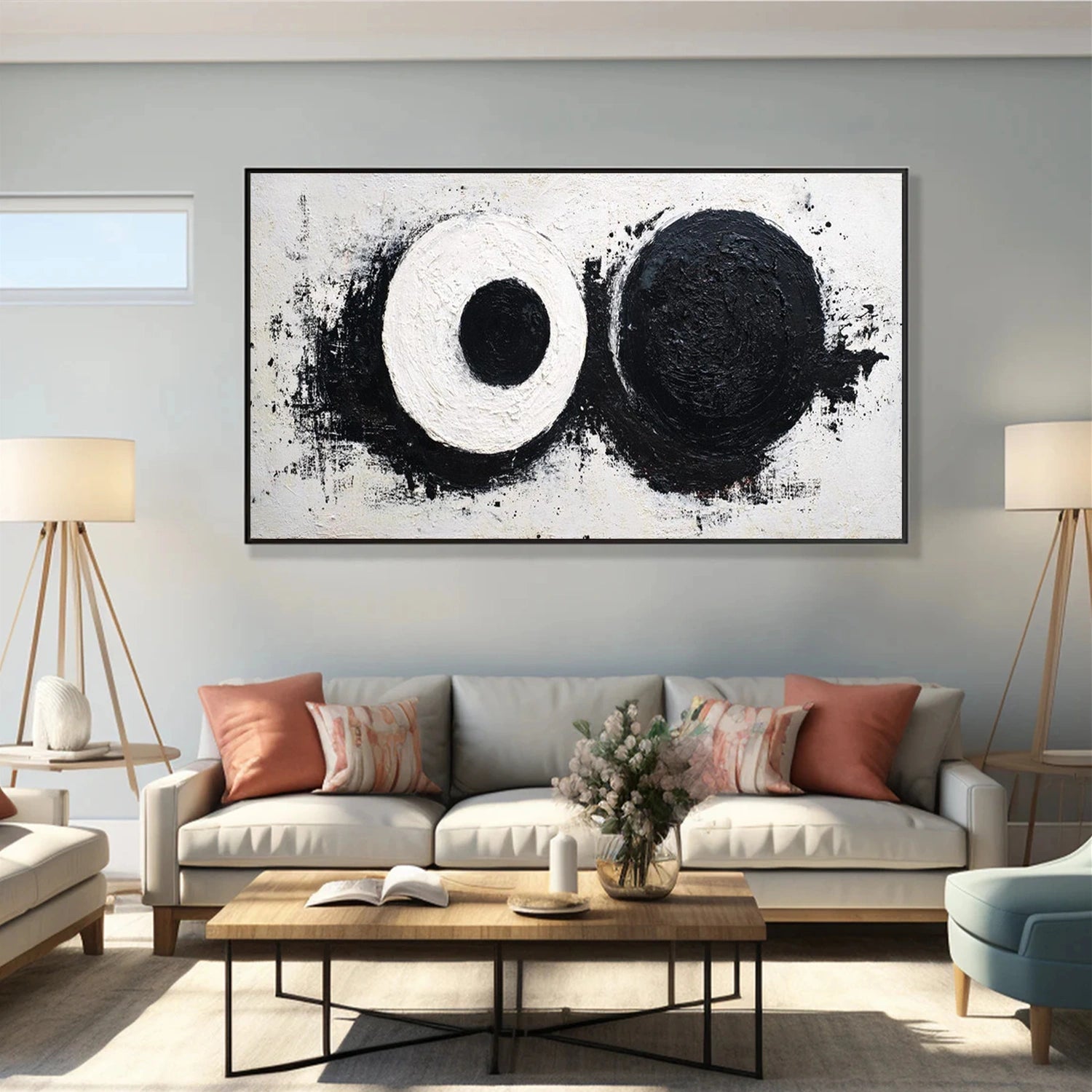 Black and White Abstract Wall Art #VA277