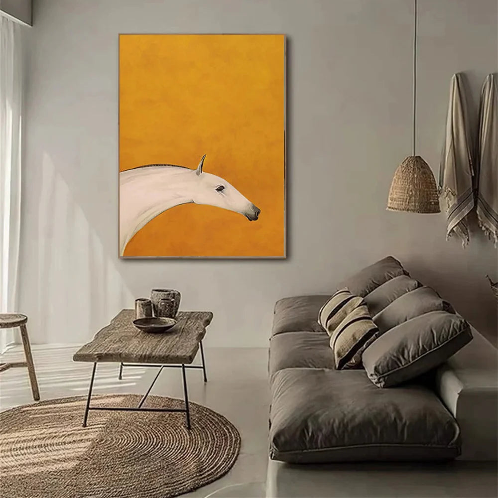 Abstract Animal Horse Canvas Art #DW004