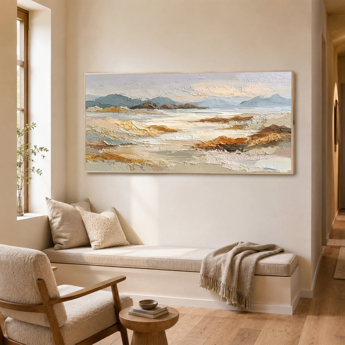 Abstract Mountain Textured Canvas Art #BT108