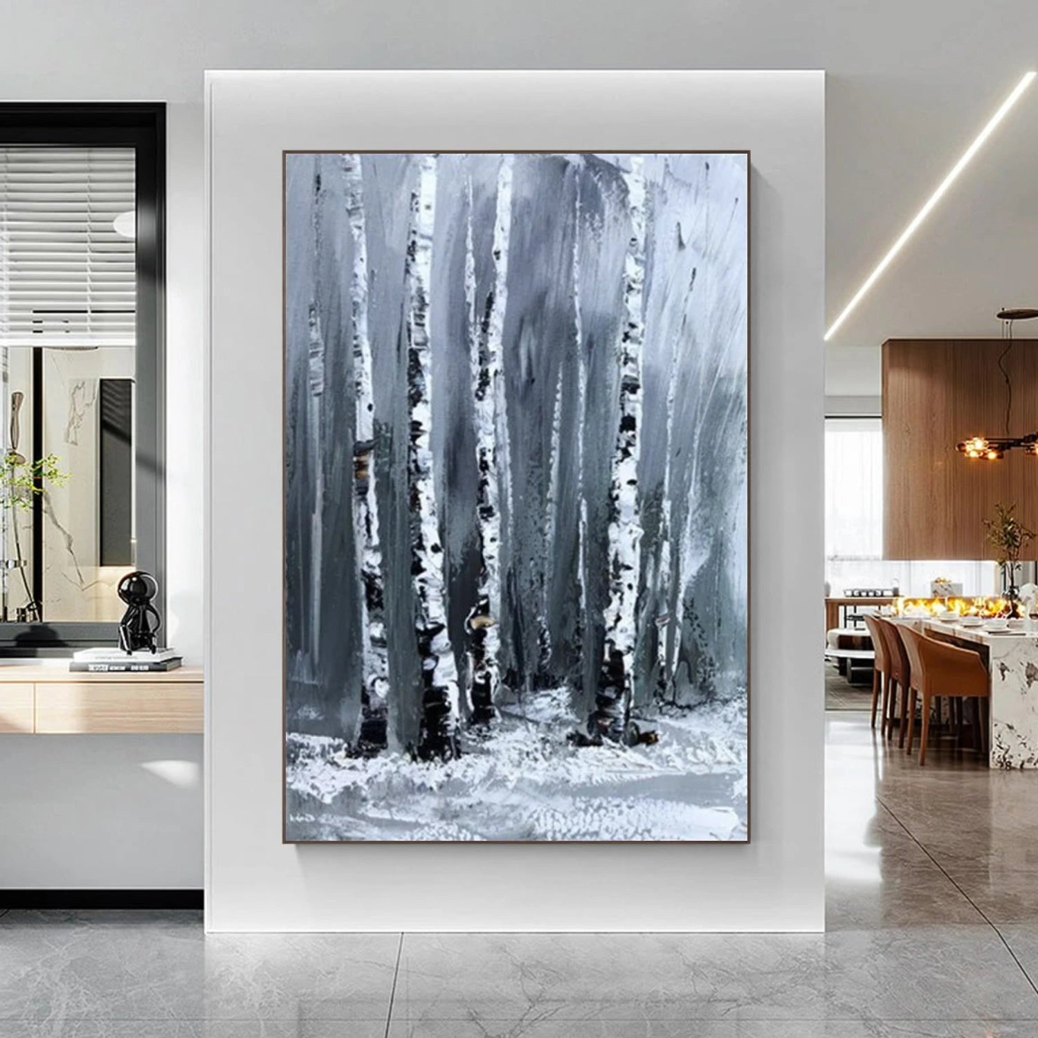 Abstract Flower And Tree Canvas Art #MF084