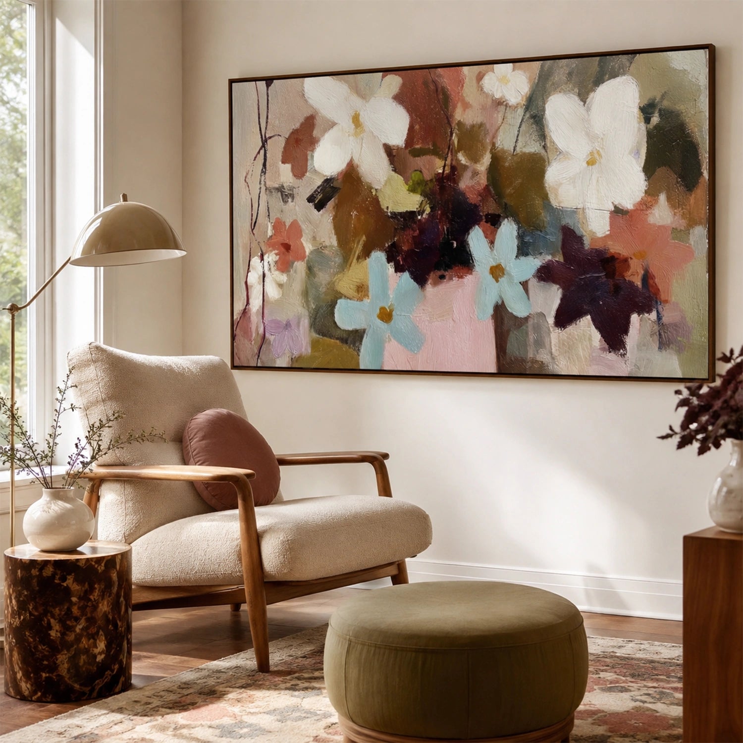 Abstract Flower Canvas Art #MF211