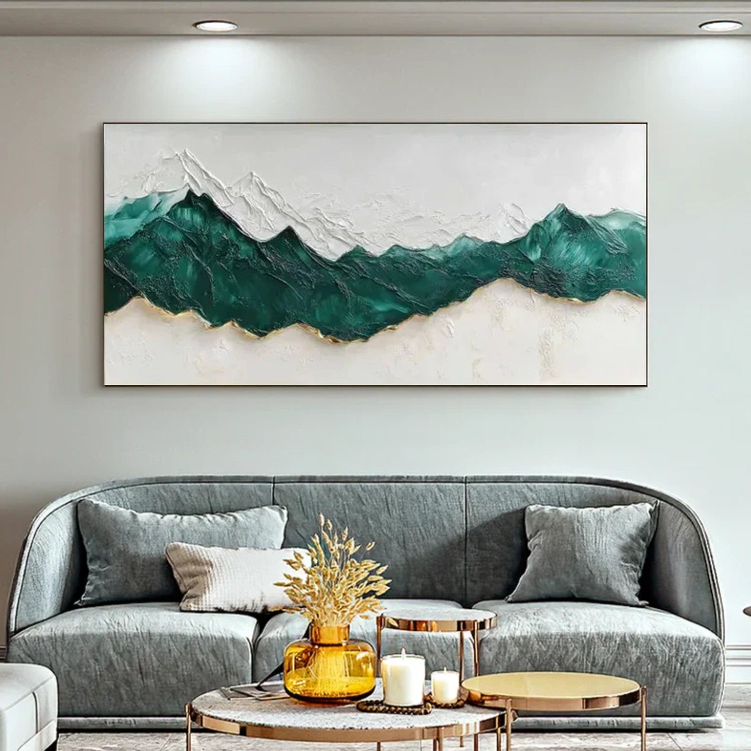 Abstract Mountain Textured Canvas Art #BT075