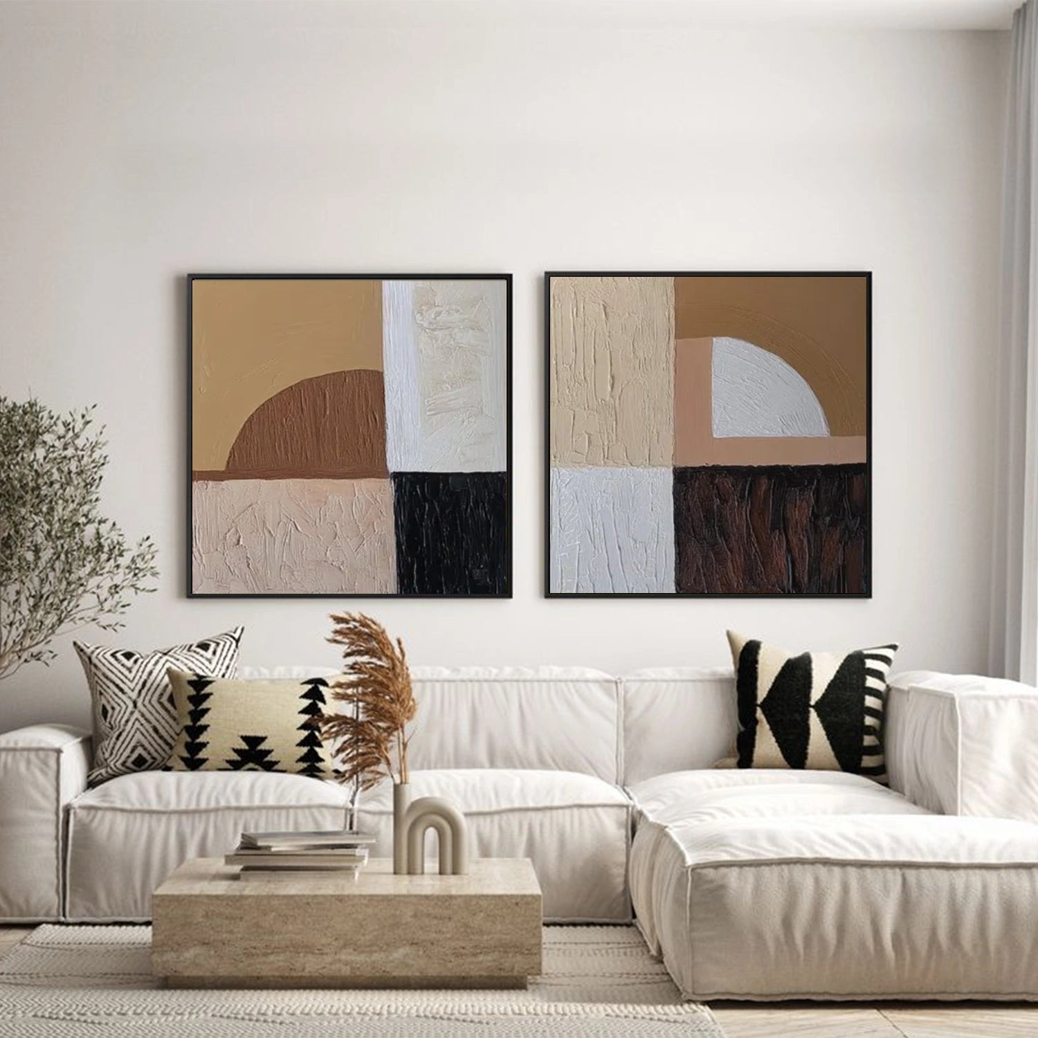 Abstract Textured Wall Art Set of 2 #VA109