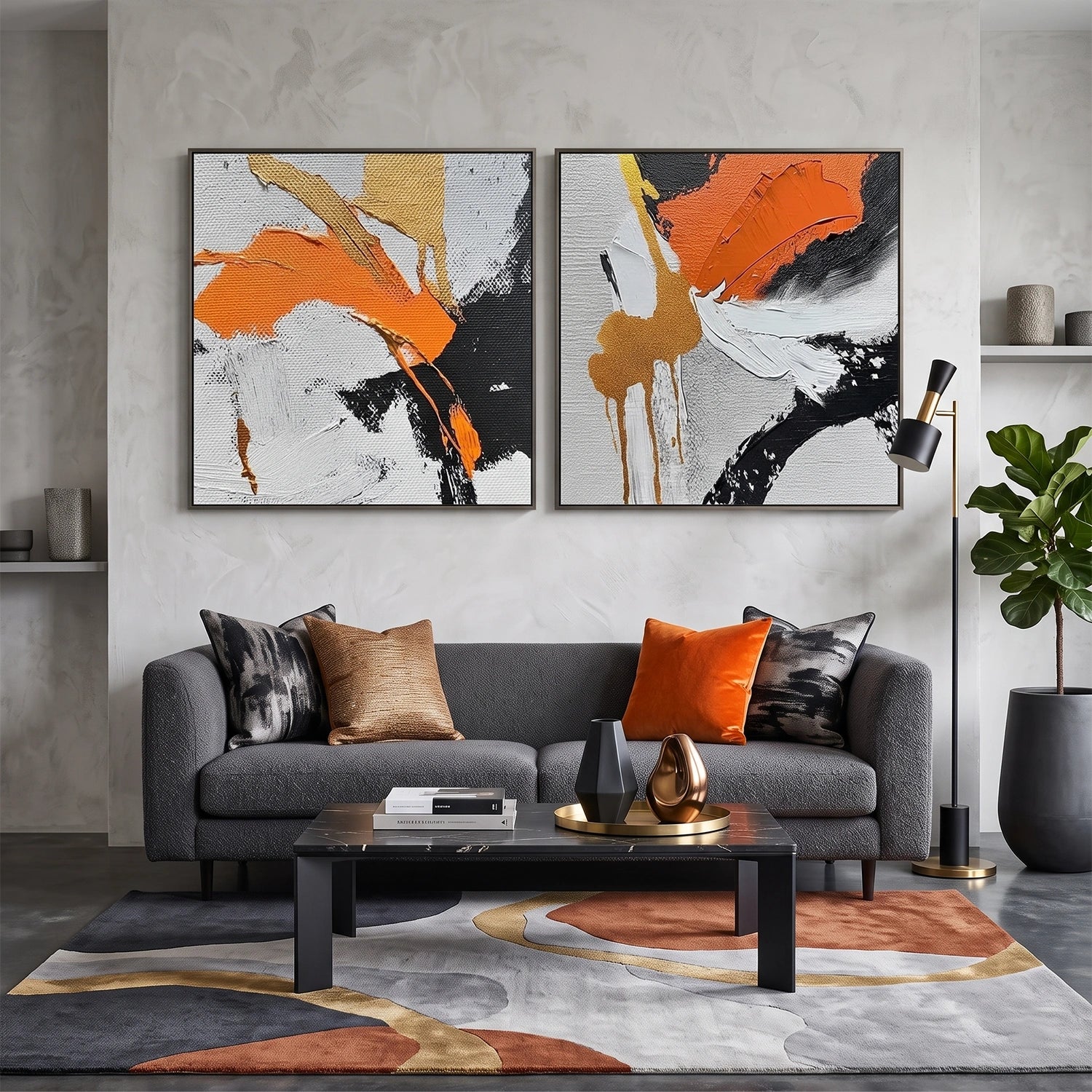 Abstract Wall Art Set of 2 #VA295