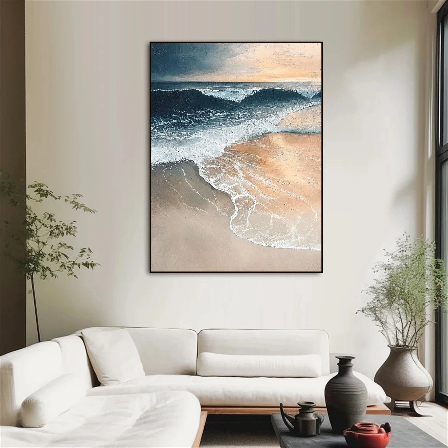 Abstract Ocean And Sky Canvas Art #OC171