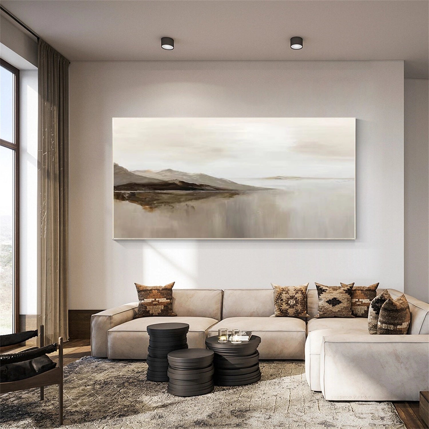 Abstract Mountain Canvas Art #BT097