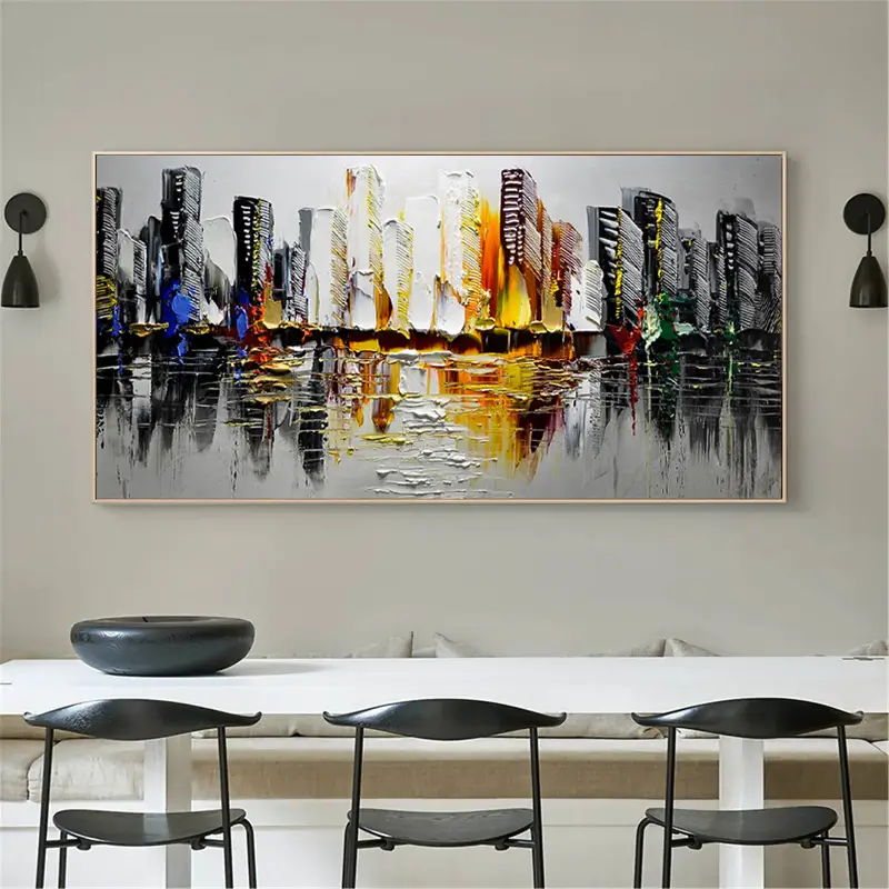 Abstract Urban Landscape Textured Painting #UL002
