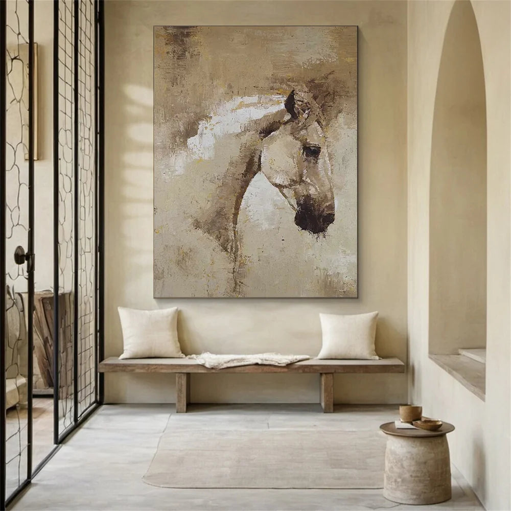 Abstract Animal Horse Canvas Art #DW027