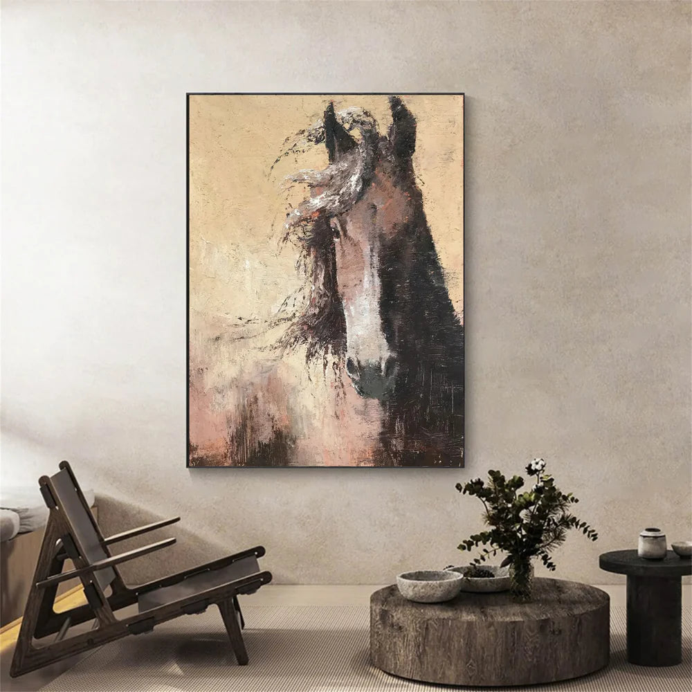 Abstract Animal Horse Canvas Art #DW053