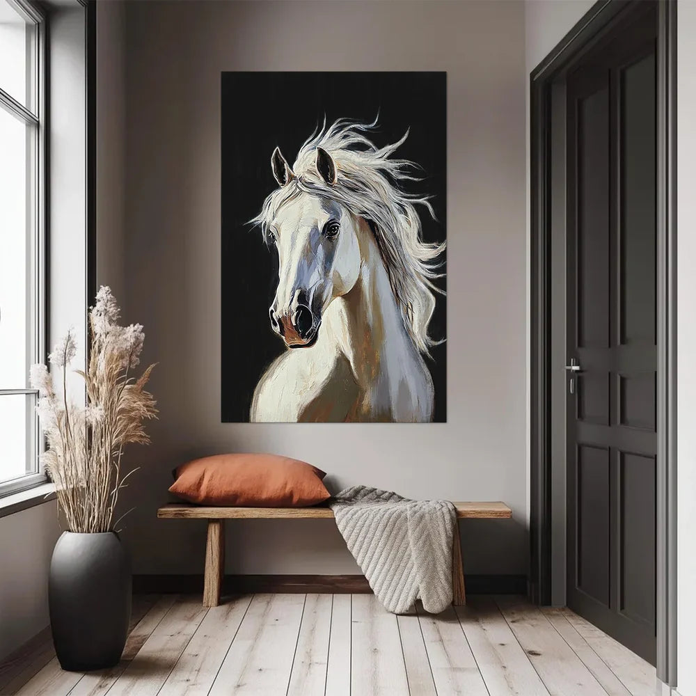 Abstract Animal Horse Canvas Art #DW070