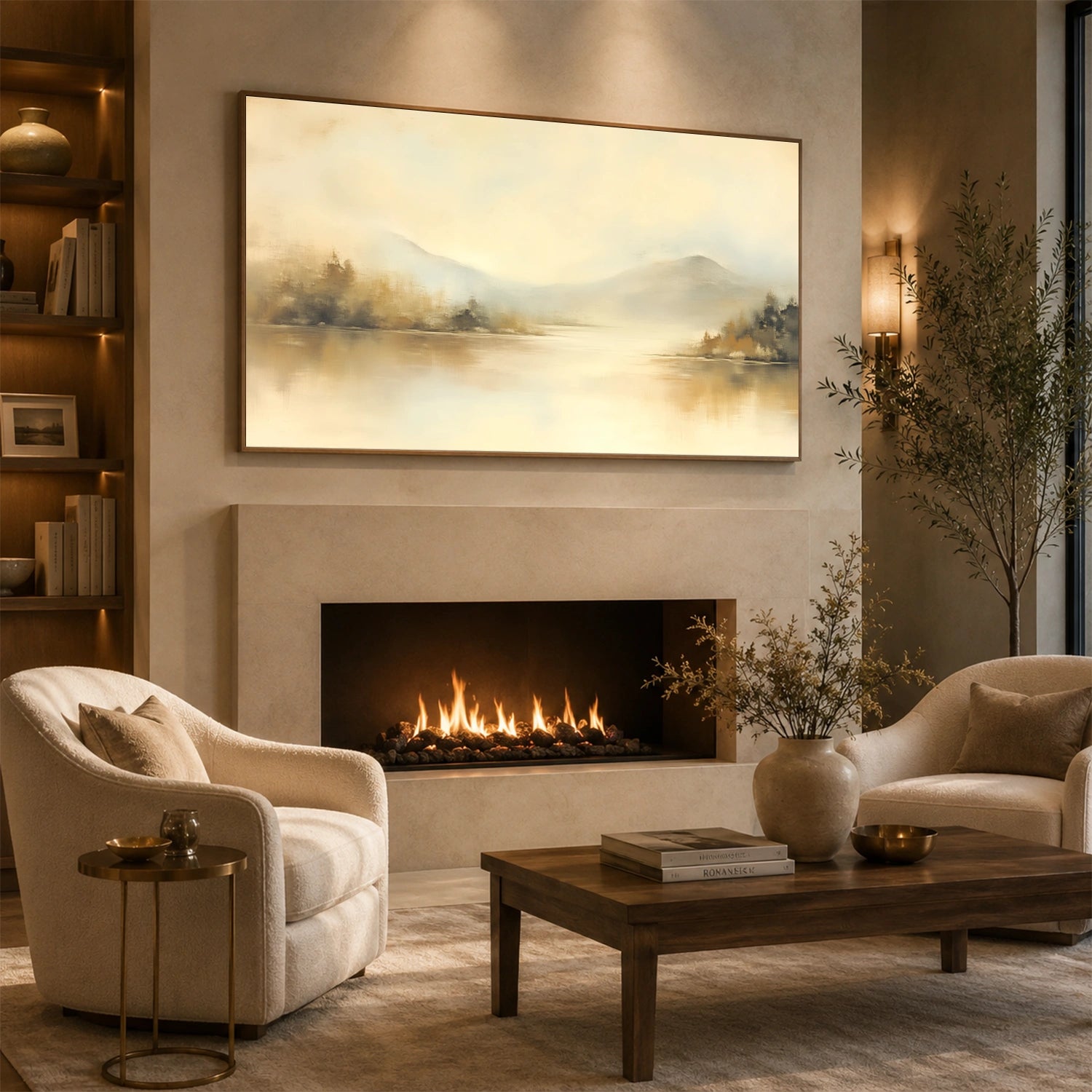 Abstract Mountain Canvas Art #BT103
