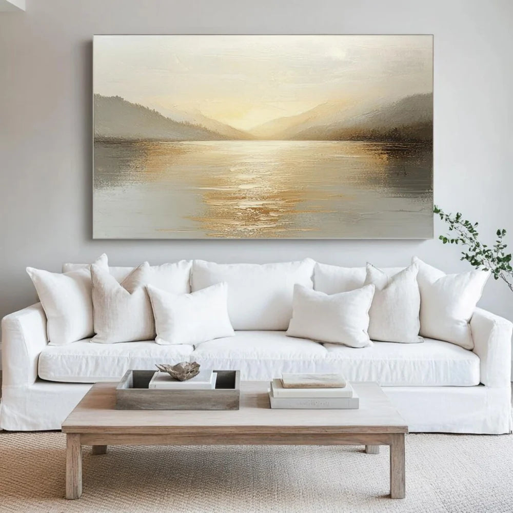 Abstract Ocean And Sky Textured Canvas Art # OC012