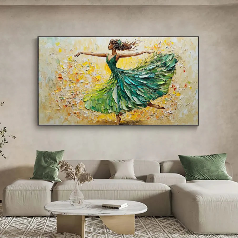 Colorful Abstract Portrait Textured Wall Art # LA021