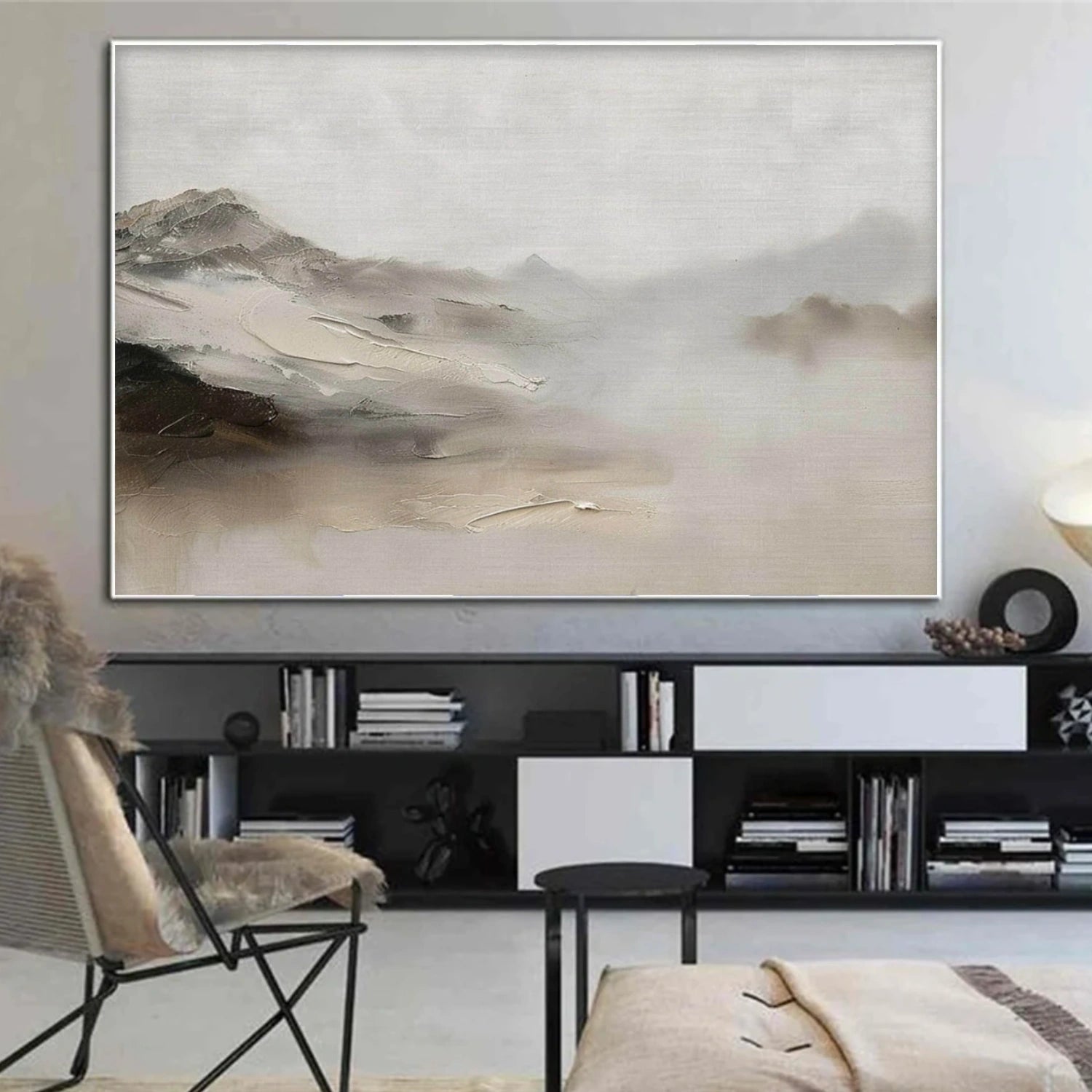 Abstract Mountain Canvas Art #BT094