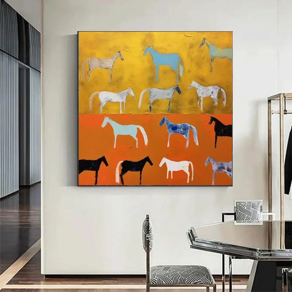 Colorful Abstract Animal Canvas Art  #DW057