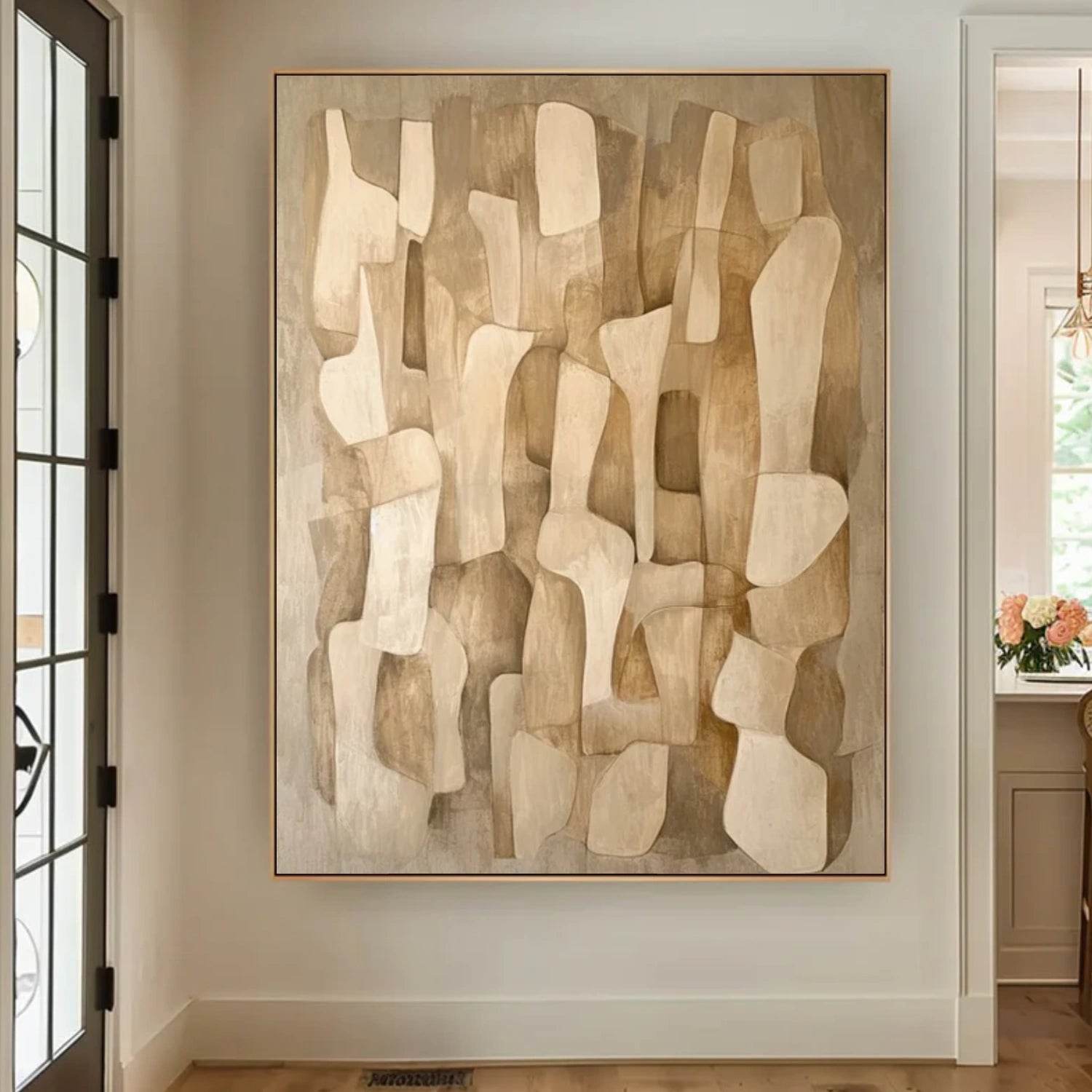 Beige and Brown Abstract Wall Art #VA152