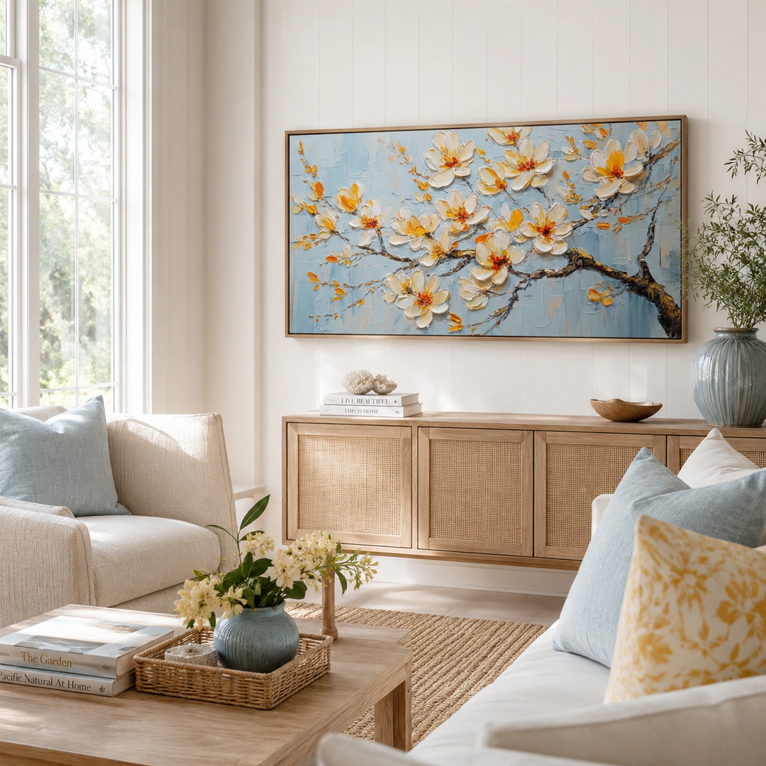 Abstract Flower And Tree Textured Canvas Art #MF198