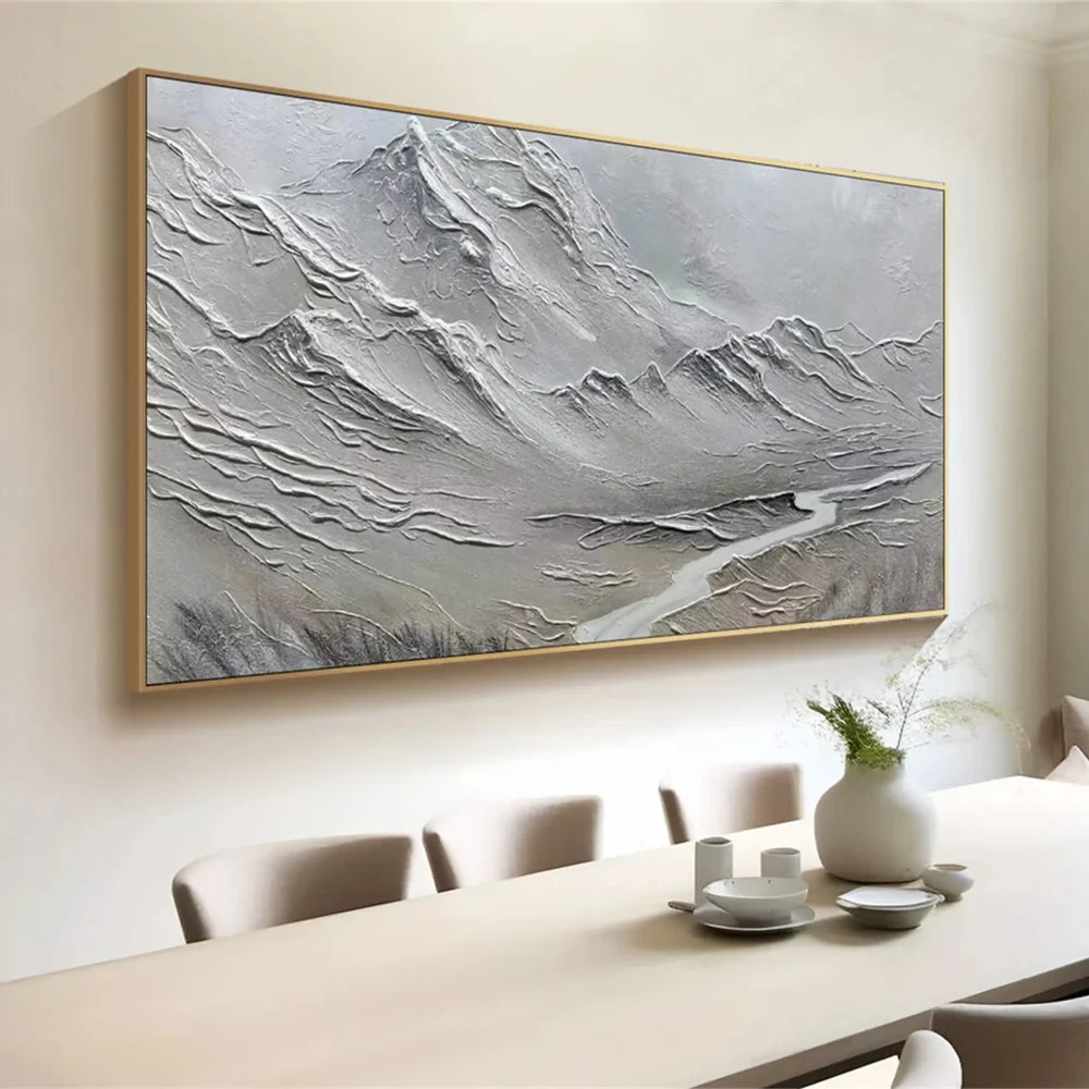 Abstract Mountain Textured Canvas Art #BT038