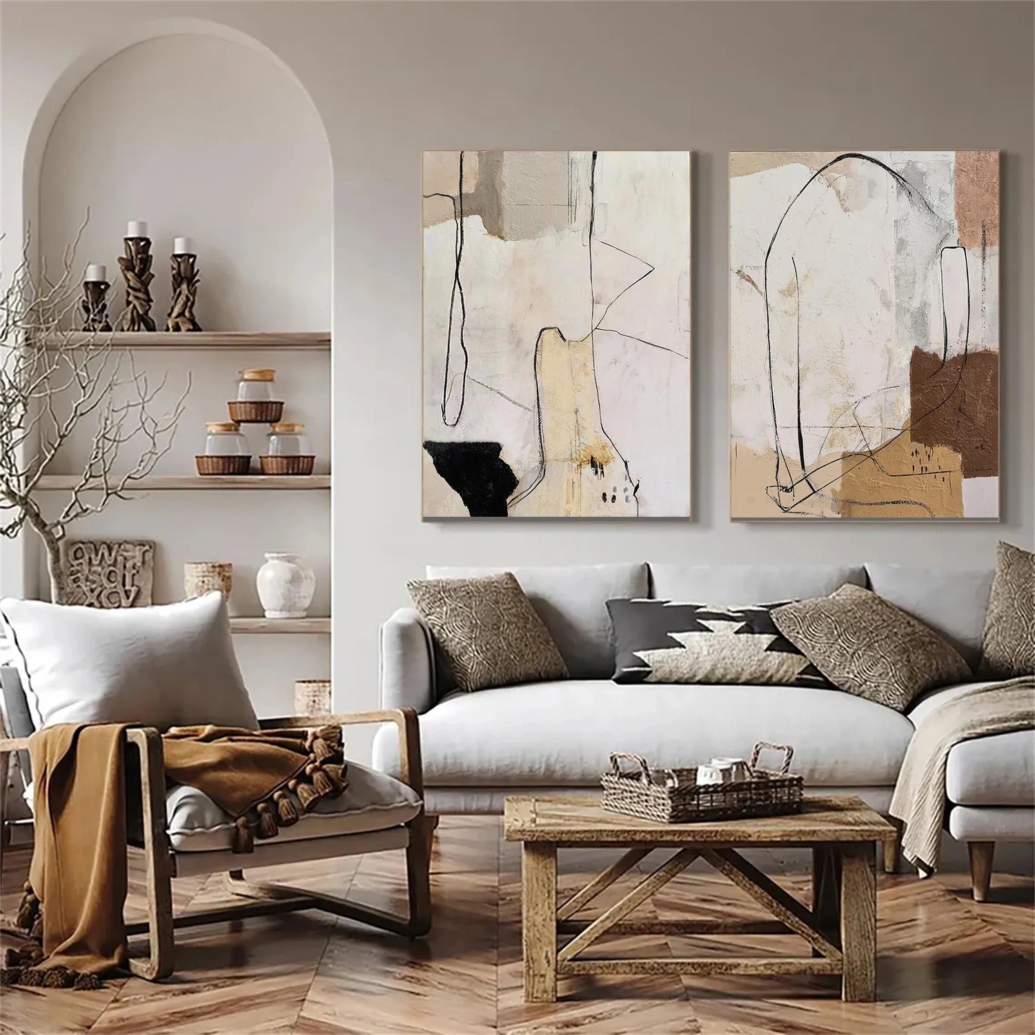 Abstract Wall Art Set of 2 #VA290