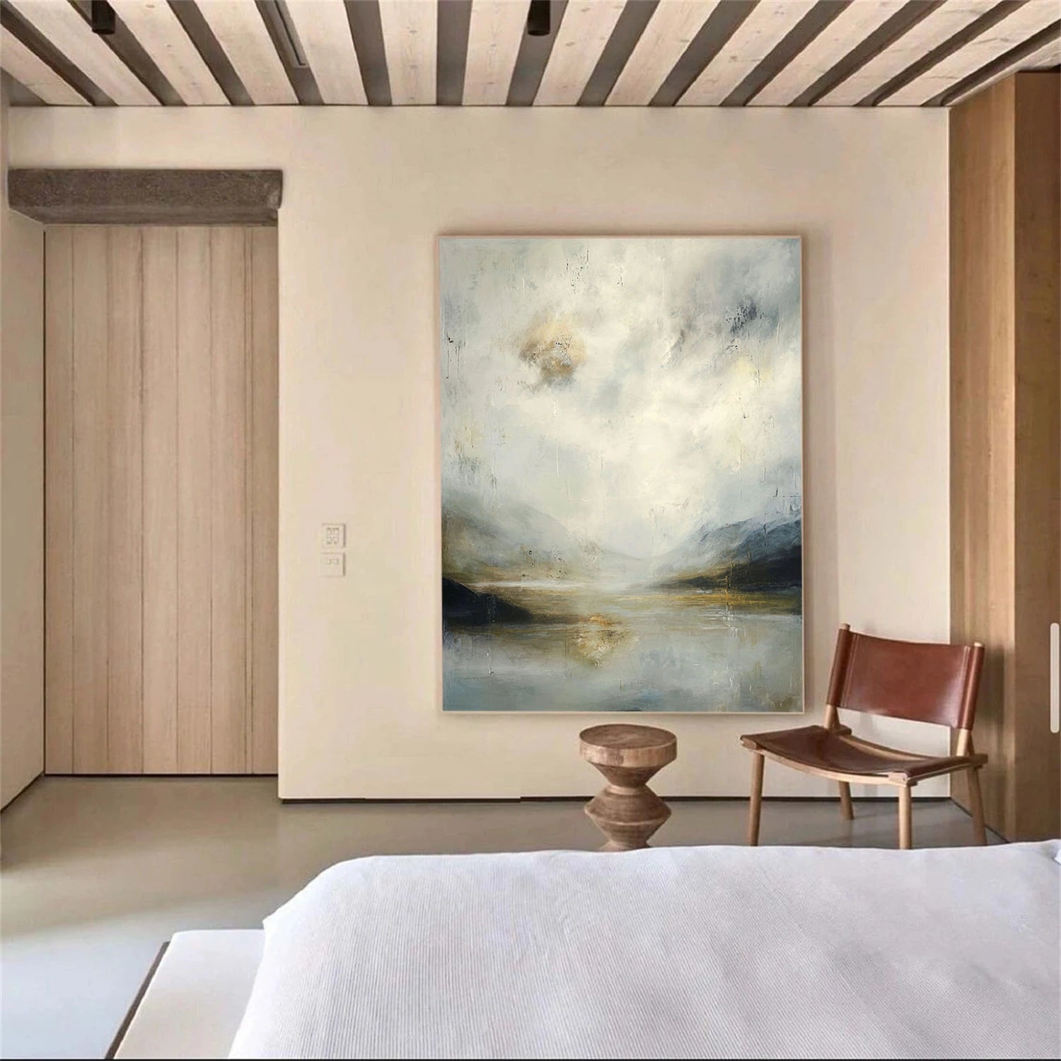 Abstract Ocean And Sky Canvas Art #OC174