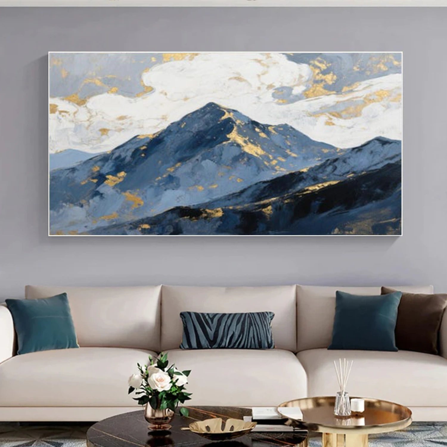 Abstract Mountain Canvas Art #BT084