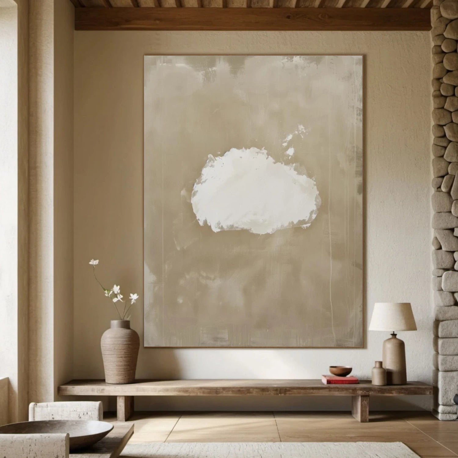 Minimalist Ocean And Sky Canvas Art #OC089