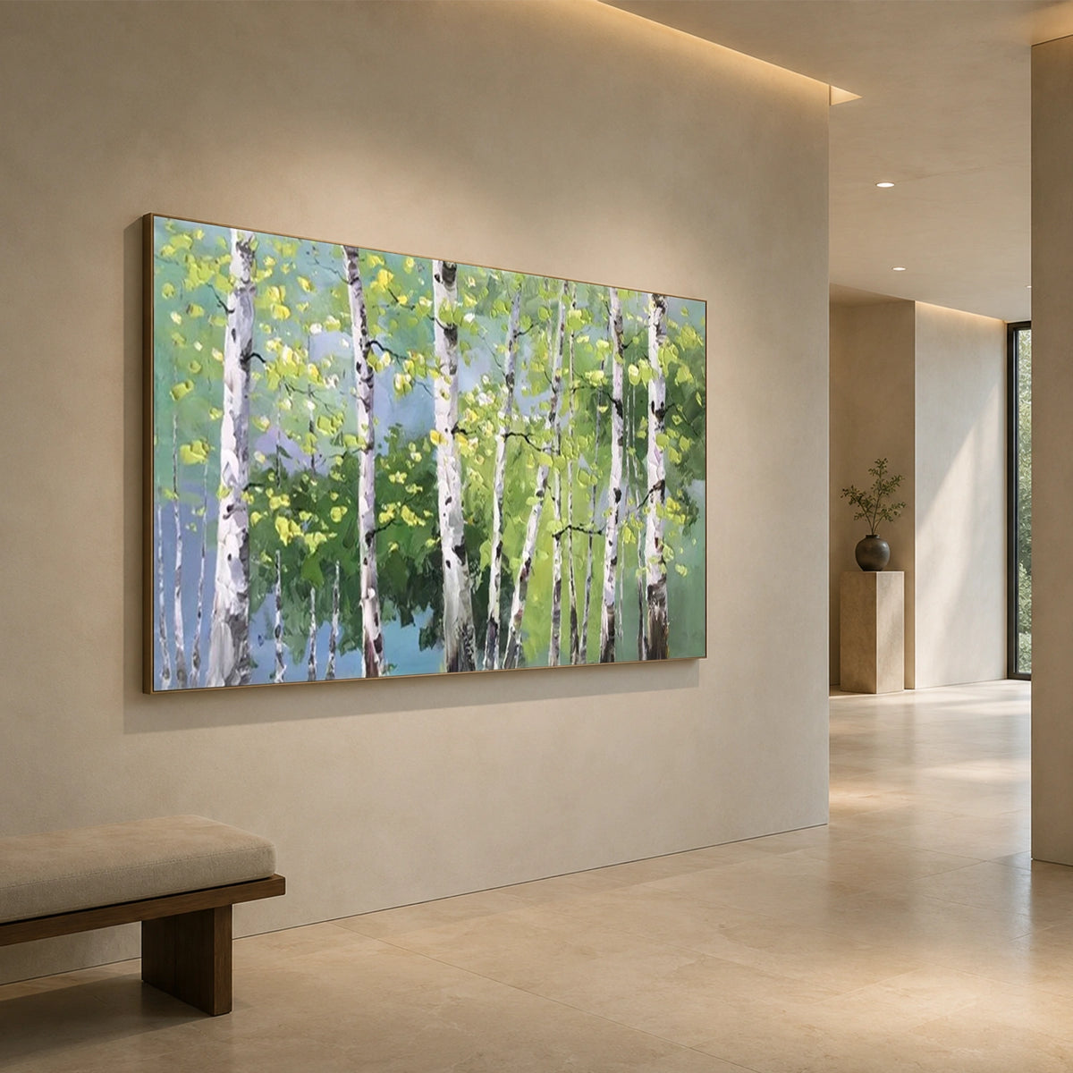 Abstract Flower And Tree Textured Canvas Art #MF218