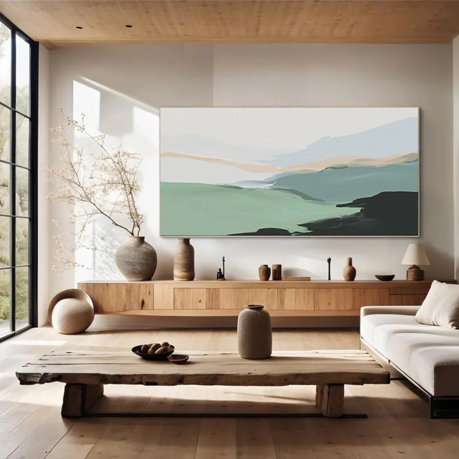 Abstract Mountain Canvas Art #BT067