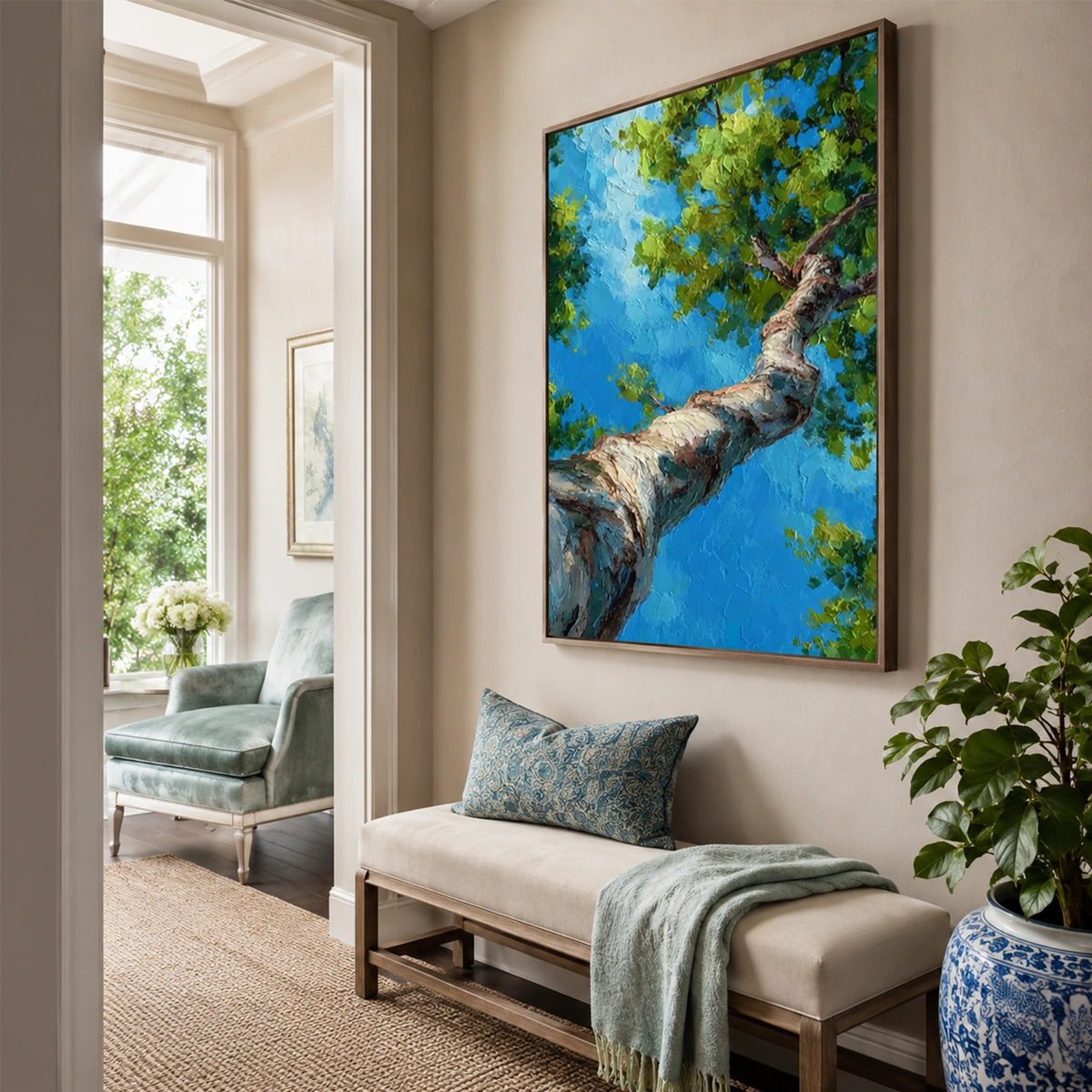 Abstract Flower And Tree Canvas Art #MF220
