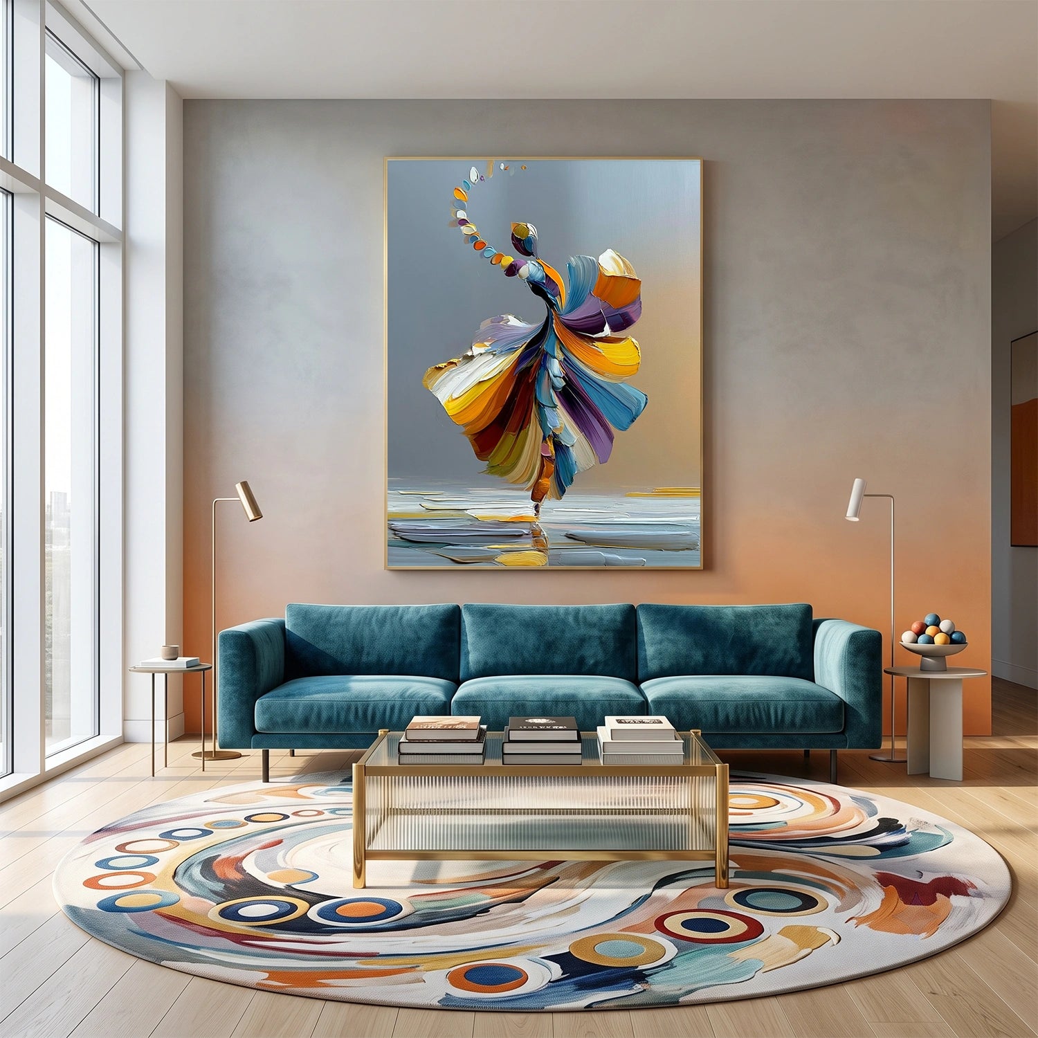 Abstract Portrait Textured  Wall Art #LA078