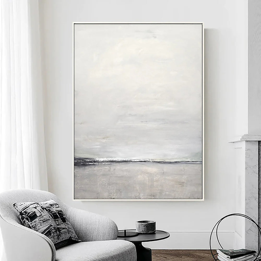 Minimalist Ocean And Sky Canvas Art #OC045
