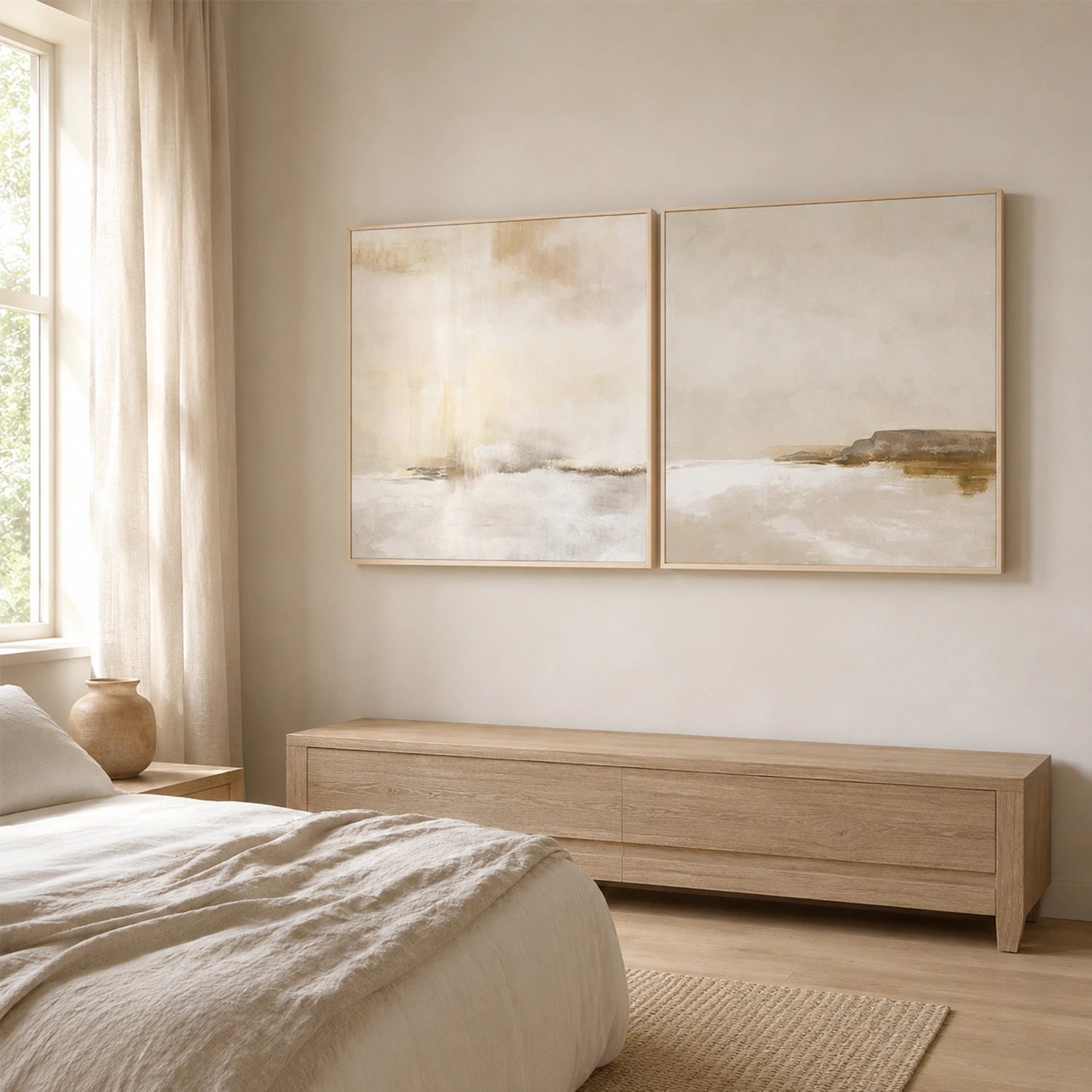 Abstract Ocean And Sky Canvas Art Set of 2 #OC220
