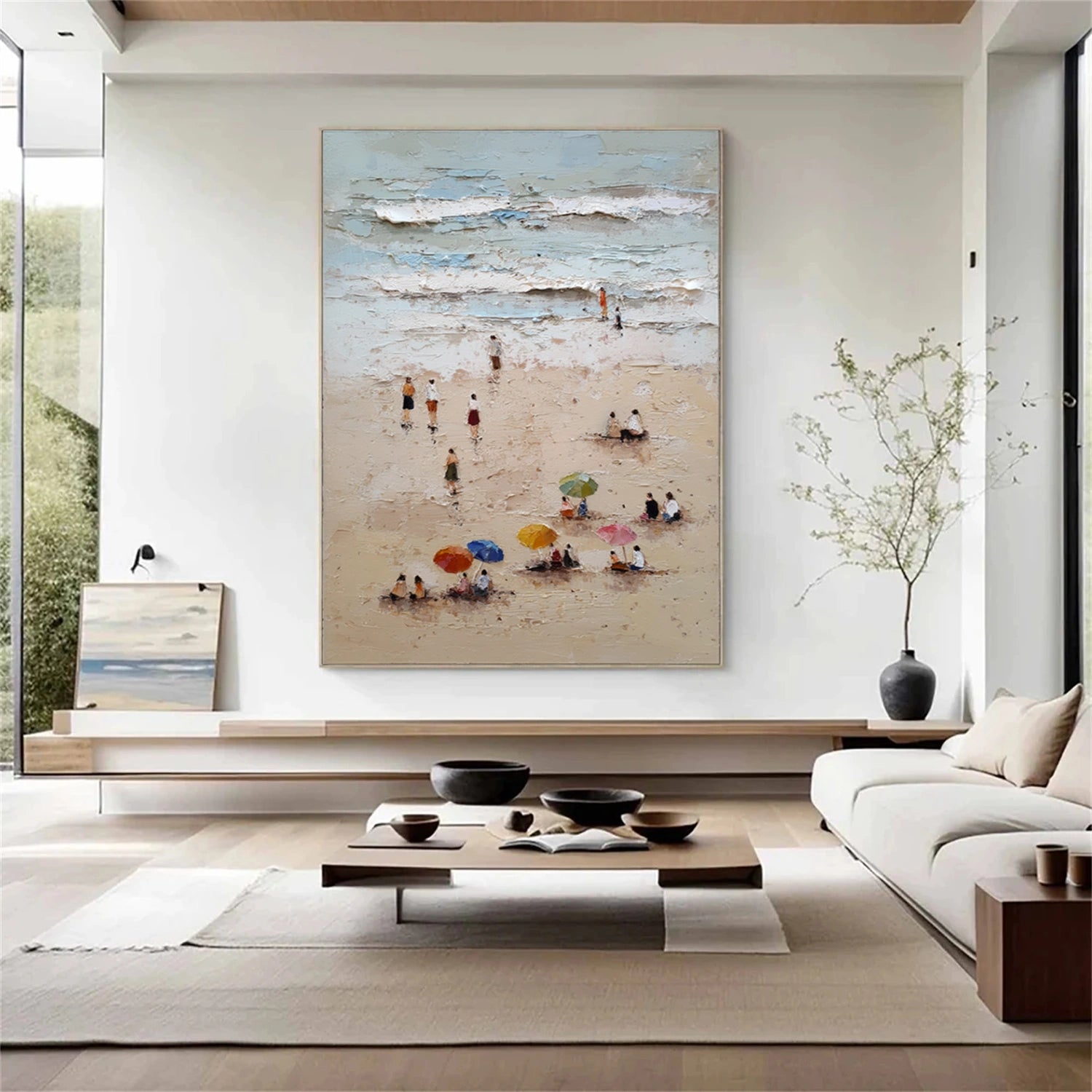 Abstract Ocean And Sky Canvas Art #OC181