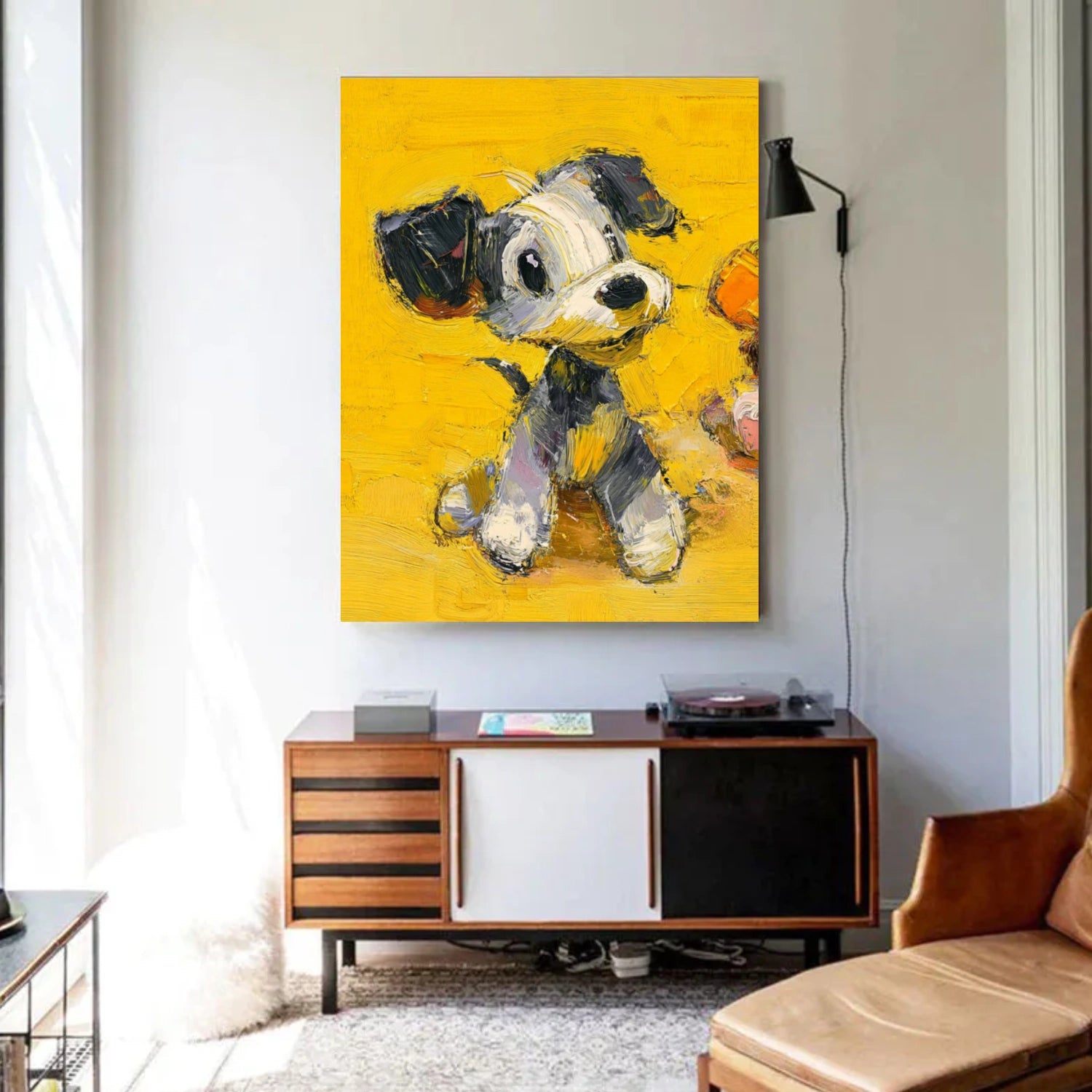 Abstract Animal Dog Canvas Art #DW130