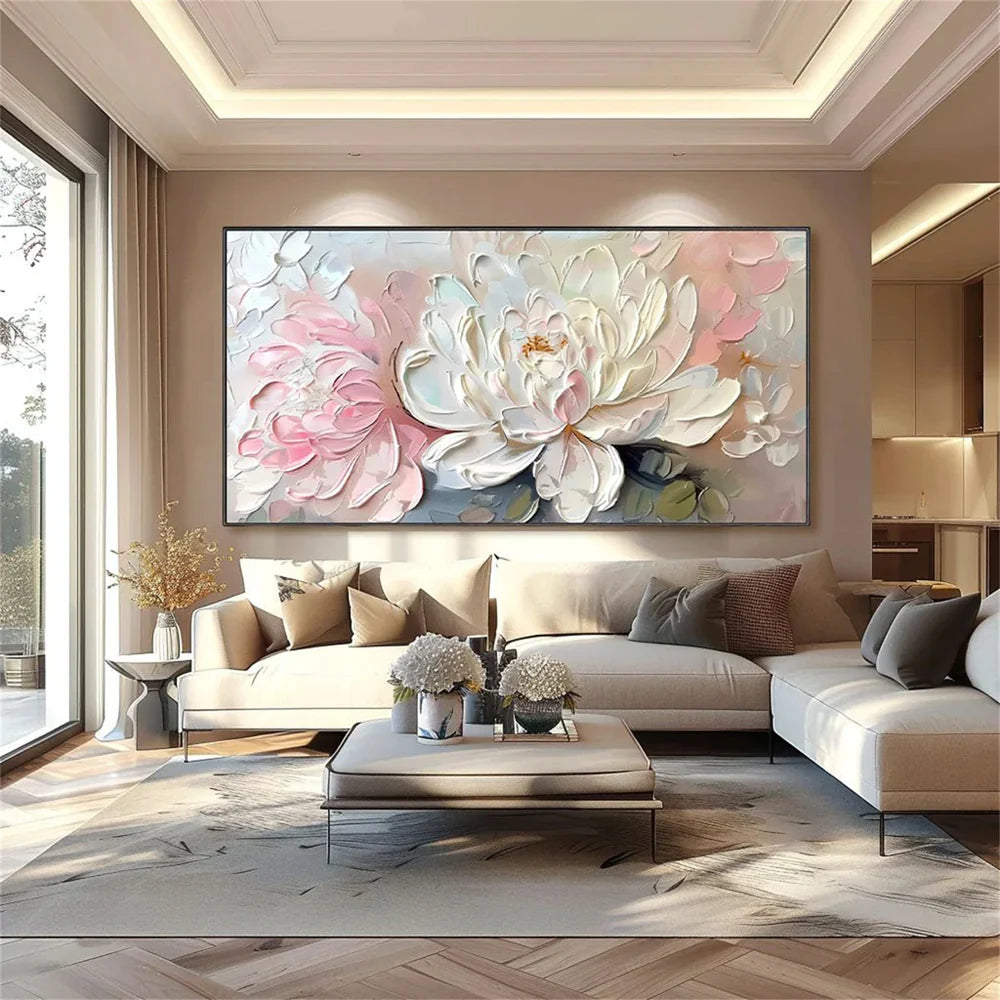 Abstract Flower And Tree Textured Canvas Art #MF005