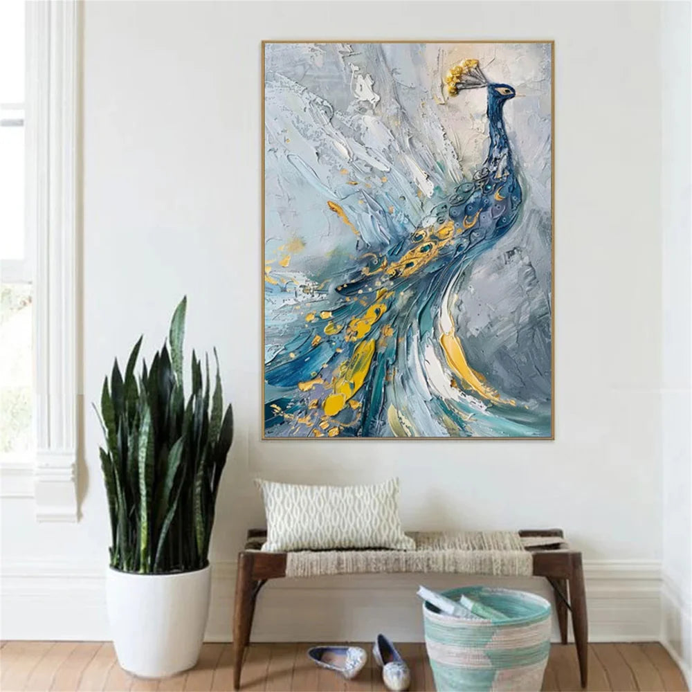 Colorful Abstract Animal Textured Canvas Art #DW009