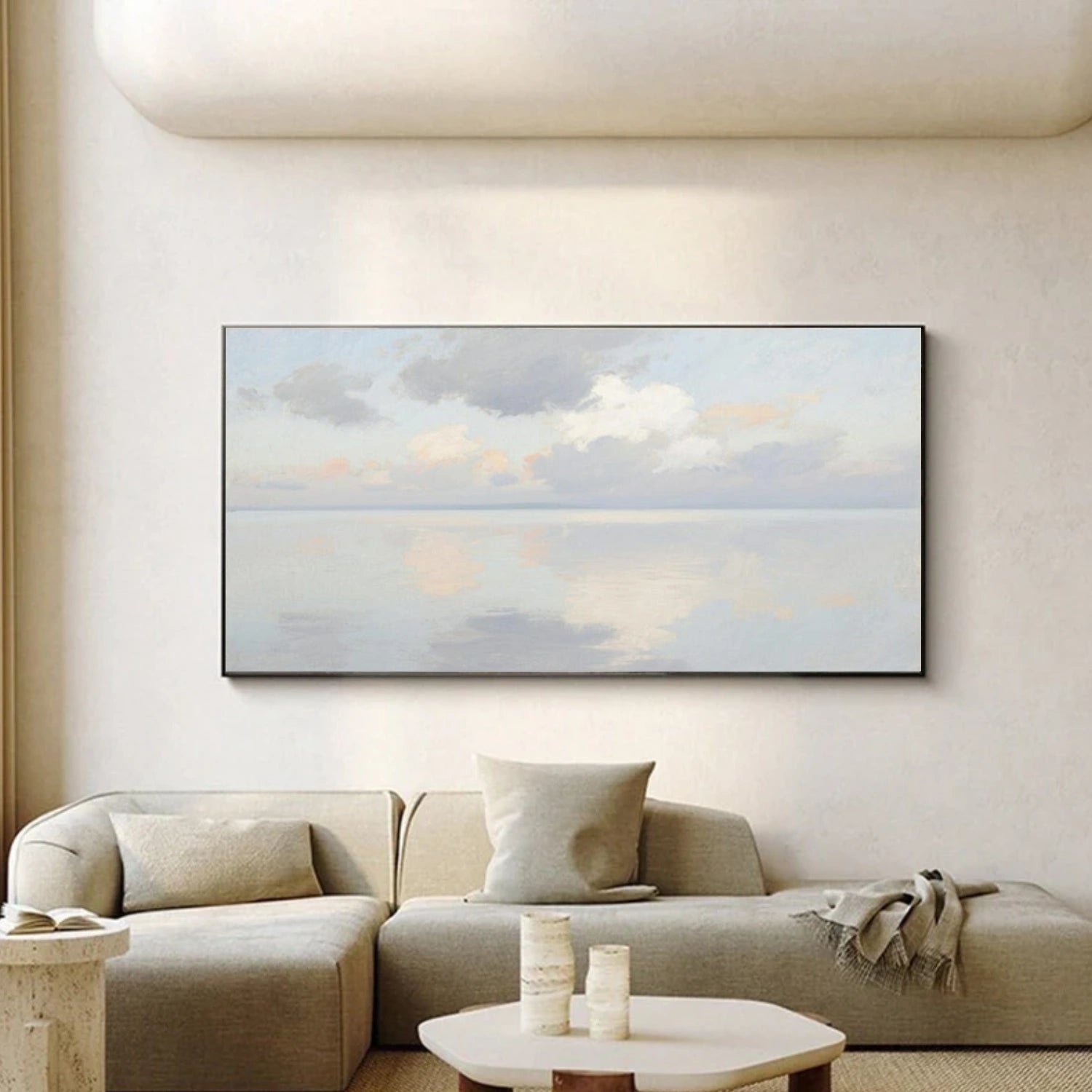 Abstract Ocean And Sky Canvas Art #OC147
